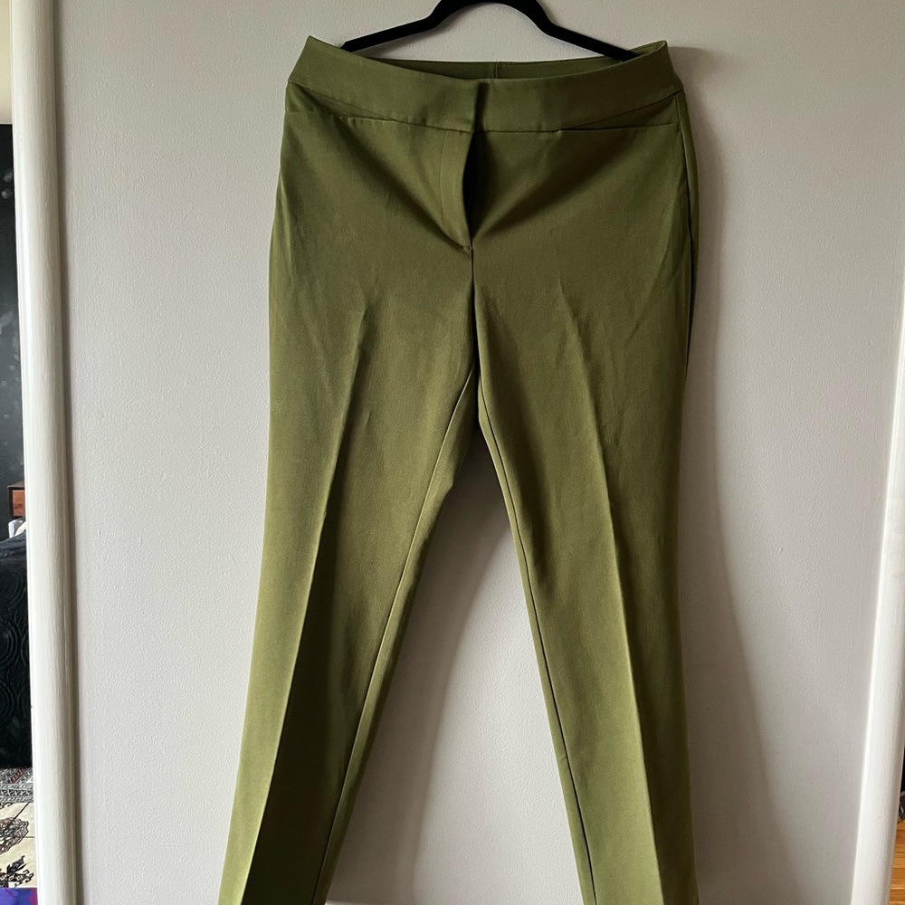 Ann Taylor Olive Straight Leg Pants